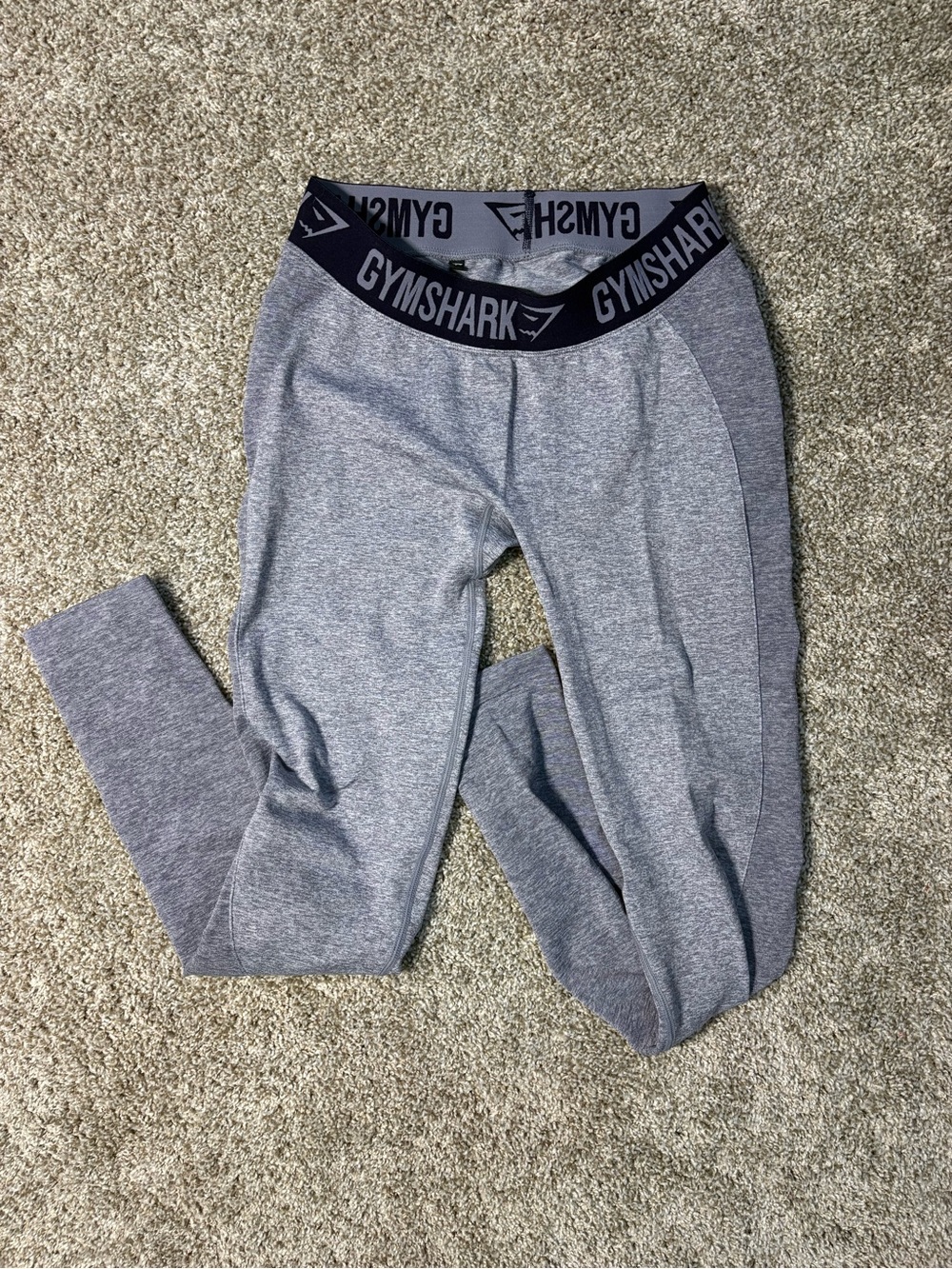 Gymshark Women’s Flex Ankle Leggings Gray/Black Size M High Rise Logo